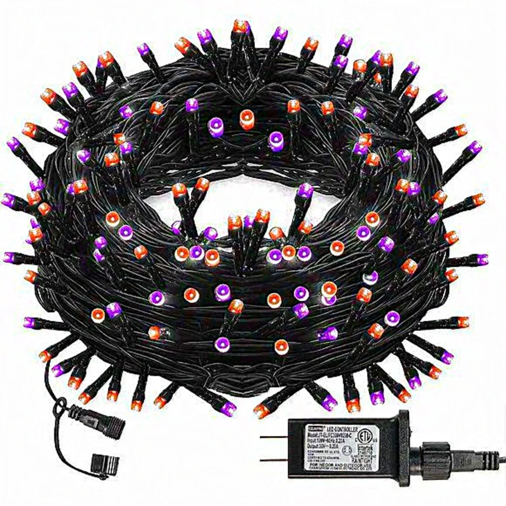 Halloween Purple & Orange 300 LED 100FT String‎ Lights